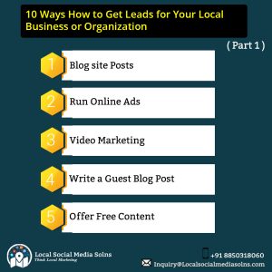 Ways how to get leads for your local business or organization Part1