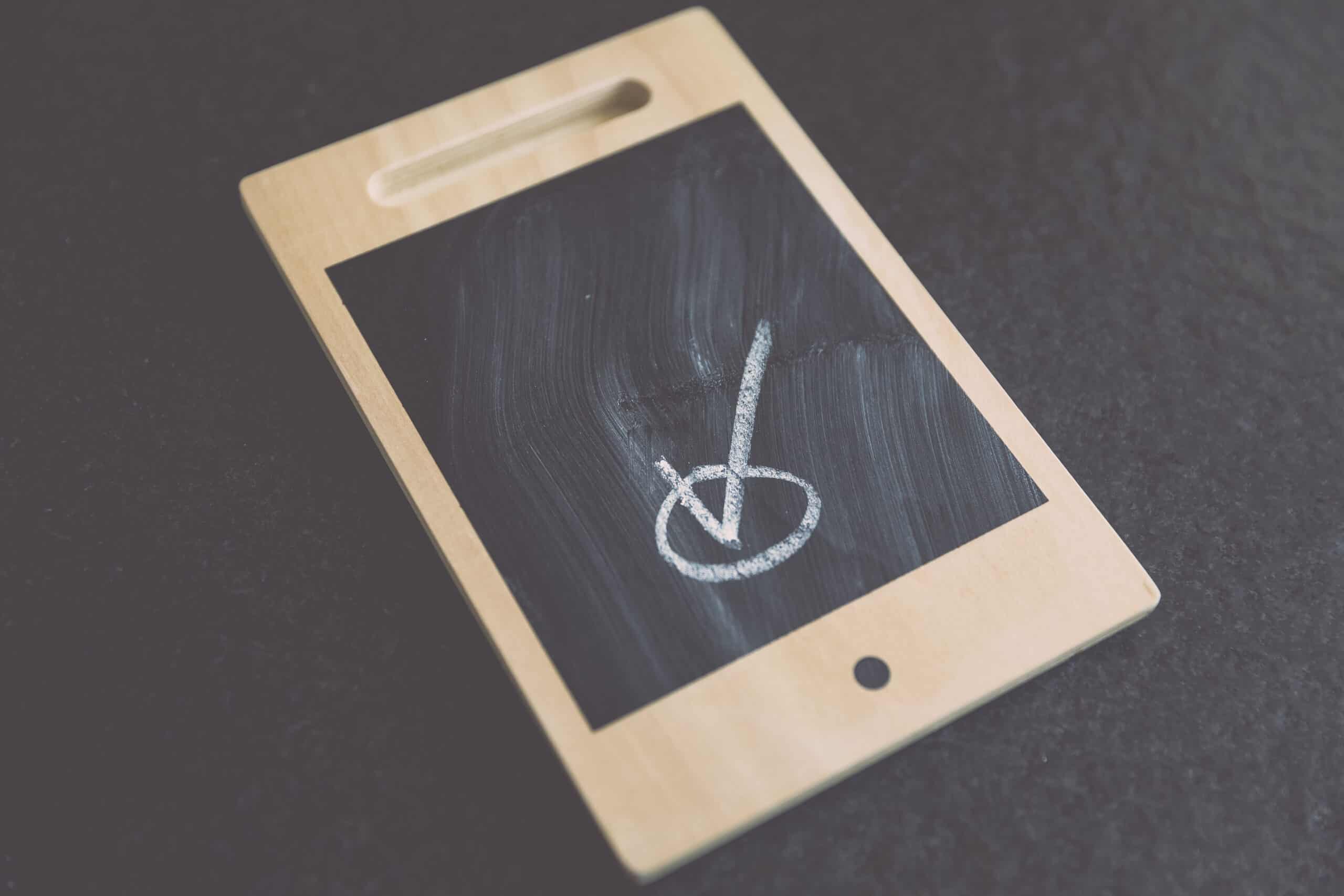 wooden tablet device